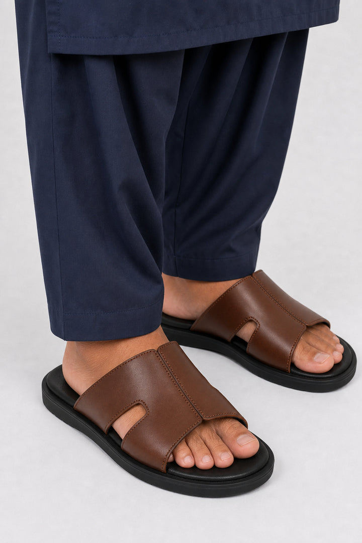 Elegant Dark Brown Comfort Slipper