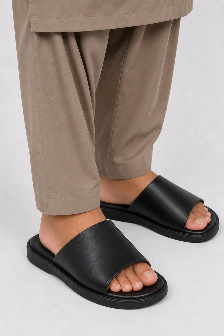 Premium Black Casual Slipper