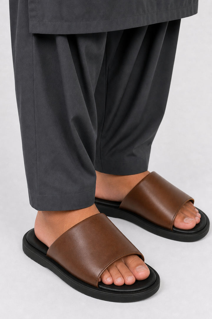 Premium Dark Brown Casual Slipper
